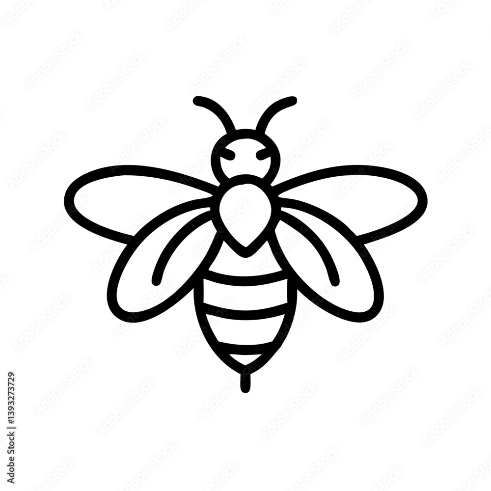 Fototapeta premium Bee Animal outline Icons