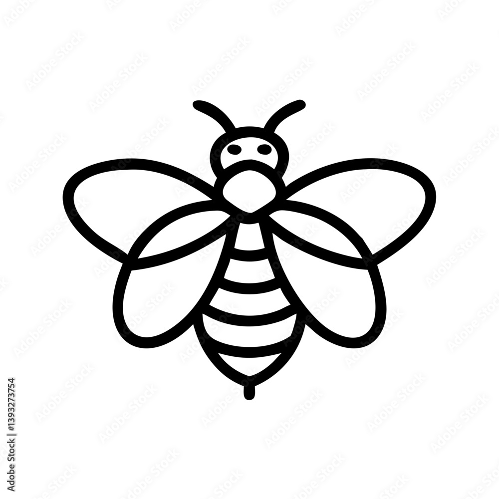 Fototapeta premium Bee Animal outline Icons