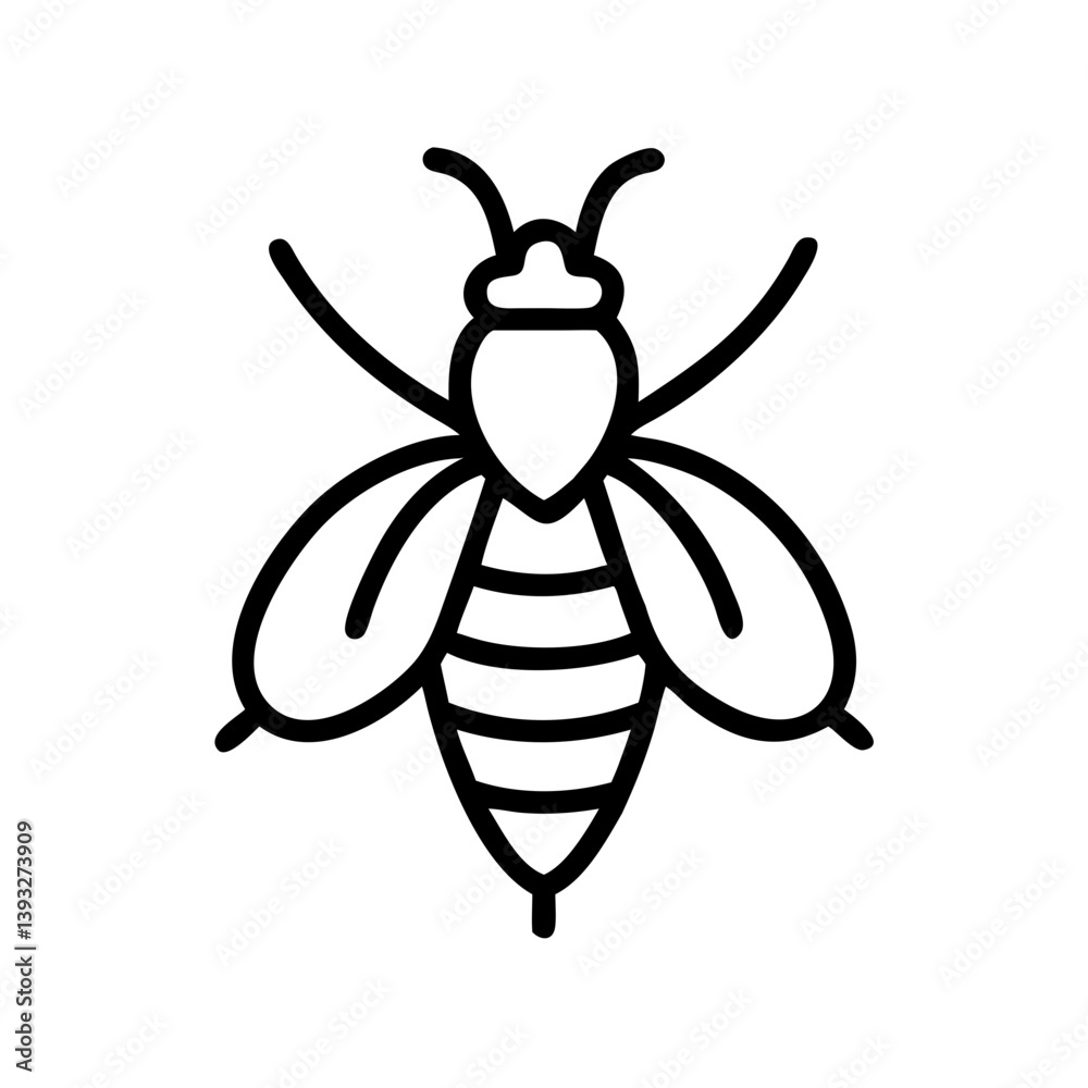 Fototapeta premium Bee Animal outline Icons