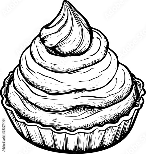 Cream Puffs coloring book vector design, Cream Puffs vector graphic