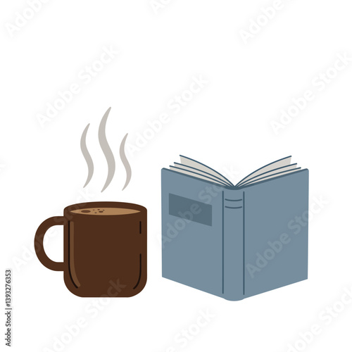 Cozy Reading Nook A Warm Cup of Coffee and a Captivating Book