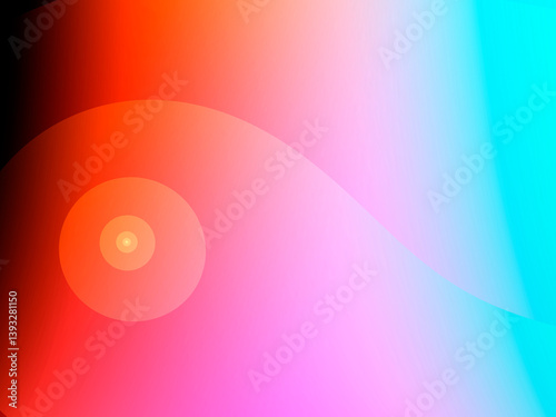 abstract beautiful background, red circle with wave