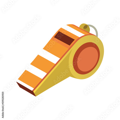 Minimalist vector illustration of Soccer Whistle for referees on white background
