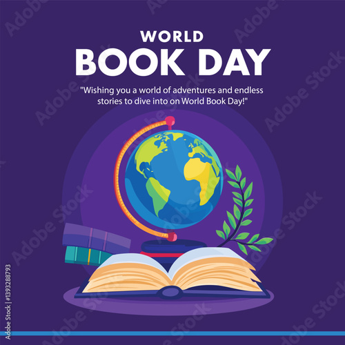 World Book Day Celebration Social media post design