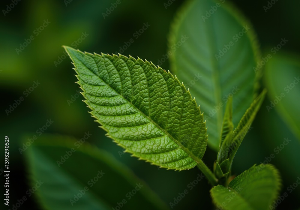 A detailed macro shot of a vibrant green leaf, highlighting its intricate texture and veins. A detailed macro shot of a vibrant green leaf, highlighting its intricate texture and veins.