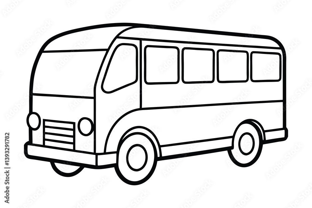 A clip art of bus transport outline illustration on white background
A clip art of bus transport outline illustration on white background