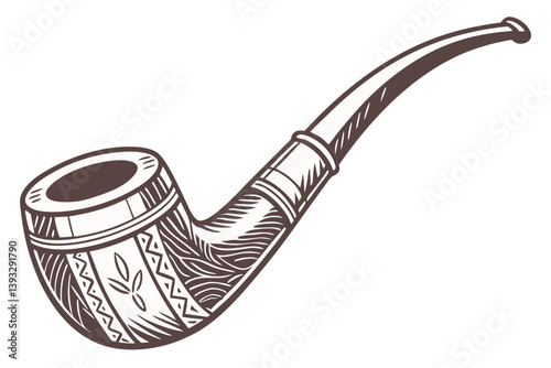 Classic Tobacco Pipe Vector Art Design