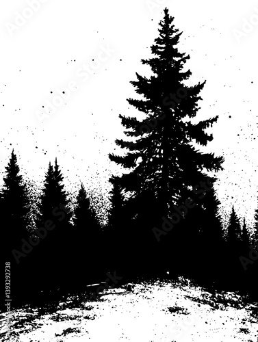 Spruce vector design, Spruce vector graphic