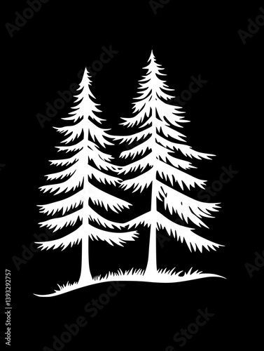 Spruce vector design, Spruce vector image