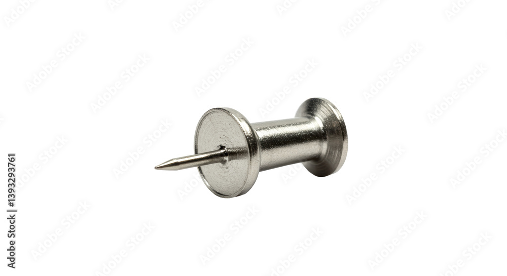 Isolated Metal Thumbtack for Office Supply and Board Pinning Isolated Metal Thumbtack for Office Supply and Board Pinning