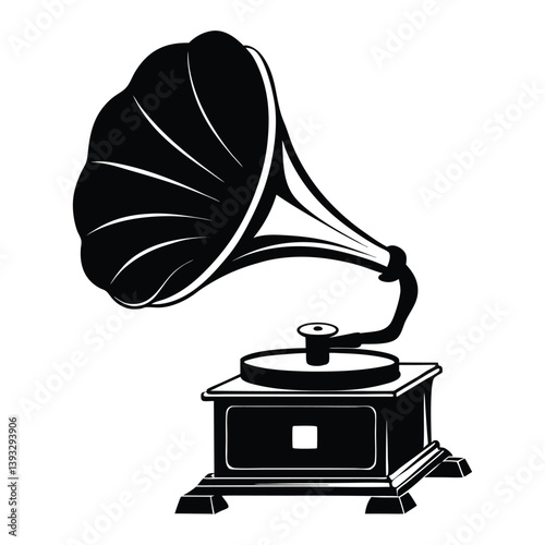 gramophone isolated on white background
