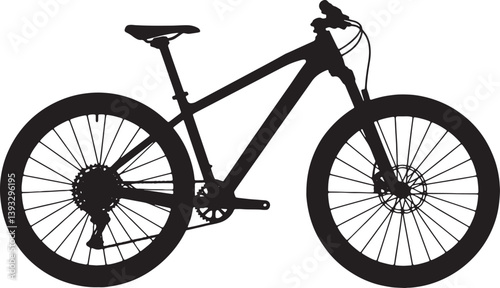 Bicycle silhouette vector illustration isolated On Transparent Background