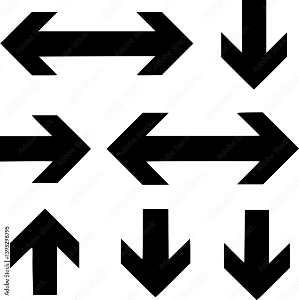 Set of Simple Black Arrows for icons Design Set of Simple Black Arrows for icons Design
