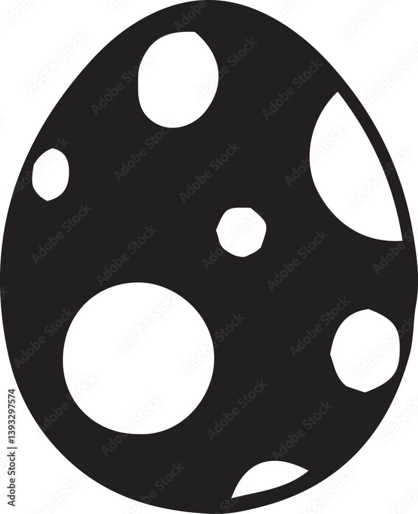 Fototapeta premium Easter Day Egg Vector Rough