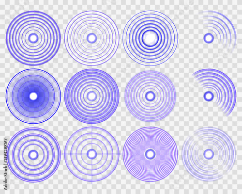 Circular ripple animation spreads smoothly with luminous clarity. Sonar pulse radiates evenly in clean abstract patterns. Seismic waves echo outward like monitored ground vibrations. Wi-Fi ring waves 
