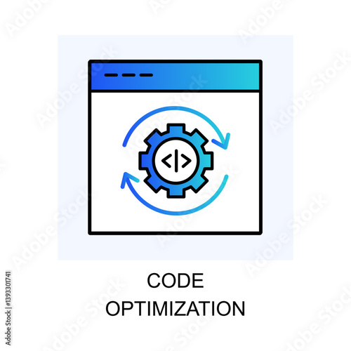 Vector for Code Optimization. A minimalist design focused on enhancing code for scalability and speed with editable stroke.