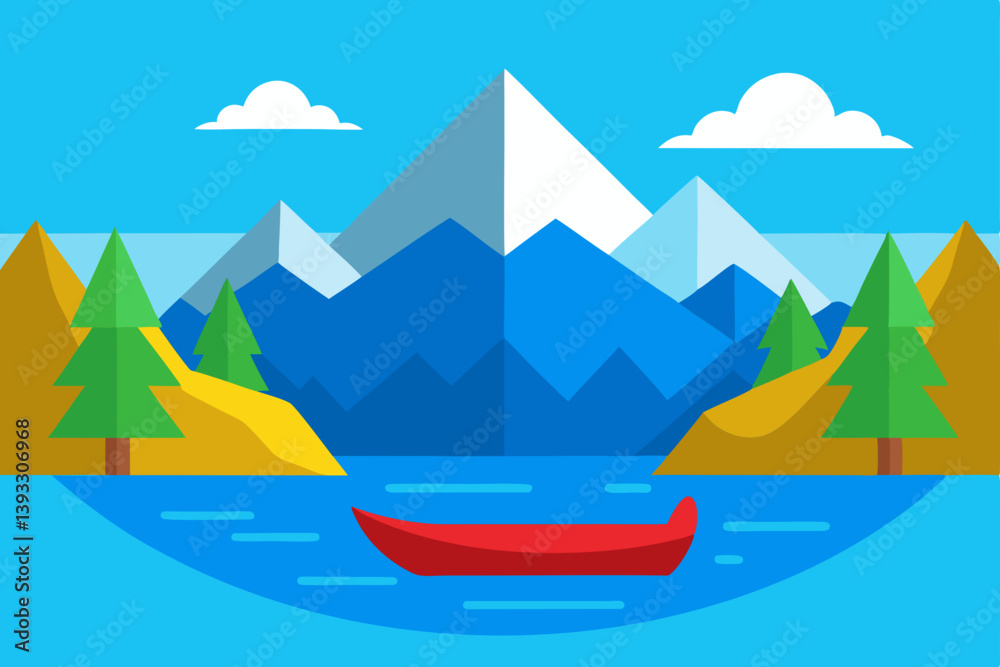 Naklejka premium boat on the sea