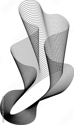 Central round space with outer structure composed of flowing blob contours and subtle zigzag variations.