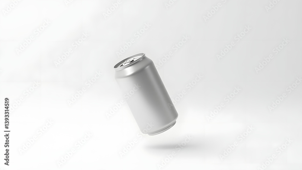 Floating blank can mockup design Floating blank can mockup design