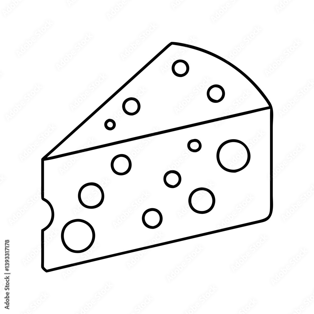 cheese wedge icon, cheese wedge line art - simple line art of cheese wedge, perfect for cheese wedge logos and icons cheese wedge icon, cheese wedge line art - simple line art of cheese wedge, perfect for cheese wedge logos and icons