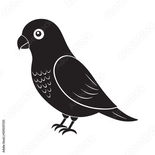 Lovebird Cute Line Art