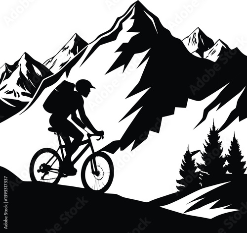 mountain bike vector