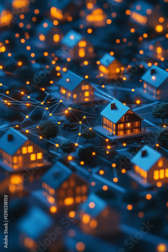 Digital network of interconnected houses
