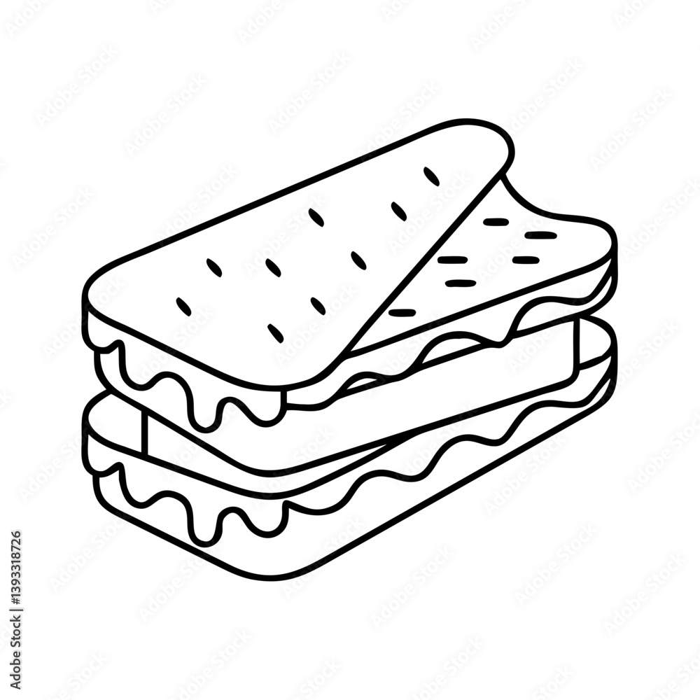 grilled cheese icon, grilled cheese line art - simple line art of grilled cheese, perfect for grilled cheese logos and icons grilled cheese icon, grilled cheese line art - simple line art of grilled cheese, perfect for grilled cheese logos and icons