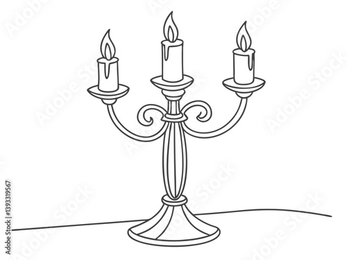 Beautiful Classic Candelabra with Candles