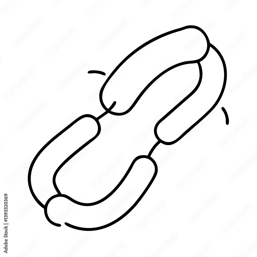 sausage link icon, sausage link line art - simple line art of sausage link, perfect for sausage link logos and icons sausage link icon, sausage link line art - simple line art of sausage link, perfect for sausage link logos and icons
