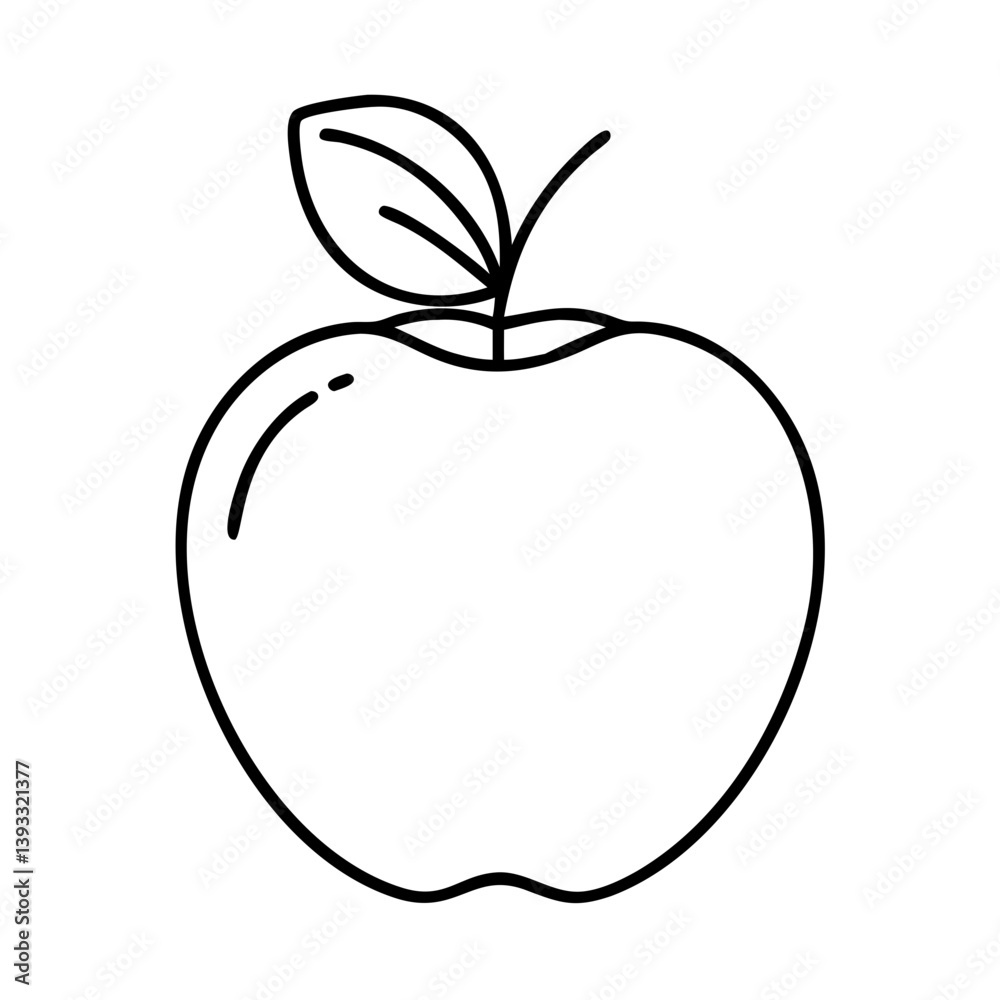 apple icon, apple line art - simple line art of apple, perfect for apple logos and icons apple icon, apple line art - simple line art of apple, perfect for apple logos and icons
