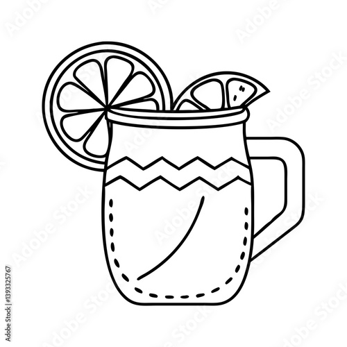 moscow mule in copper mug icon, moscow mule in copper mug line art - simple line art of moscow mule in copper mug, perfect for moscow mule in copper mug logos and icons
