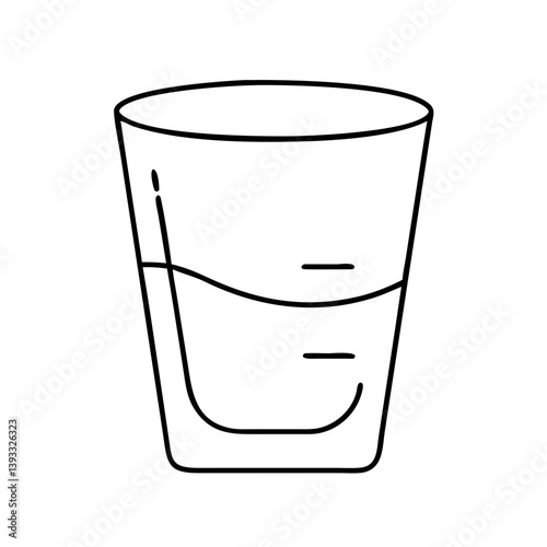 shot glass icon, shot glass line art - simple line art of shot glass, perfect for shot glass logos and icons