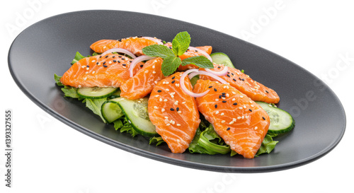Isolated Salmon Salad