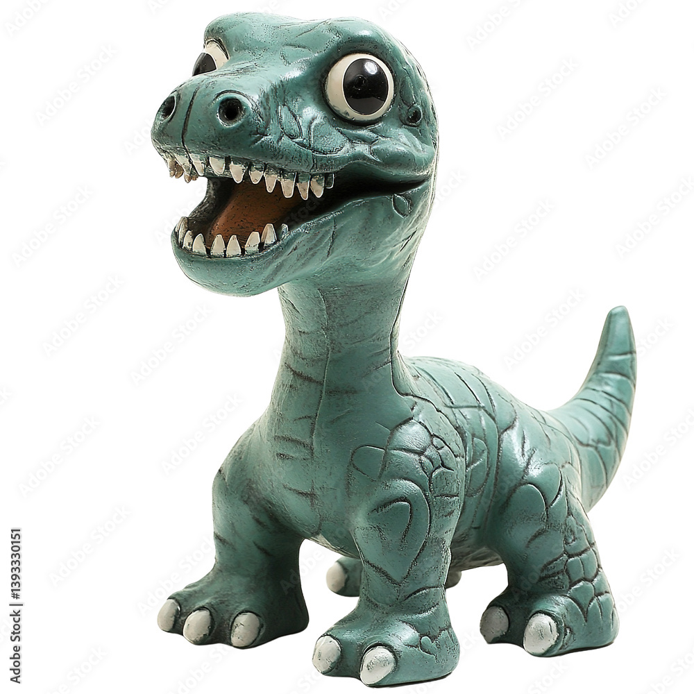 Fototapeta premium Tyrannosaurus rex dinosaur, Toy dinosaur on a white background, clipping path.