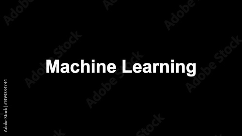 Futuristic Machine Learning Text Animation with Glowing Effects