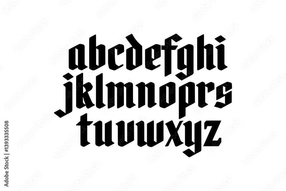 Obraz premium IronGoth - Sharp Blackletter Font Vector