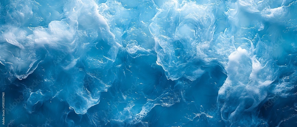 Obraz premium Abstract Blue Water Texture with Bubbles and Waves for Backgrounds Wallpapers and Nature Inspired Designs : Generative AI