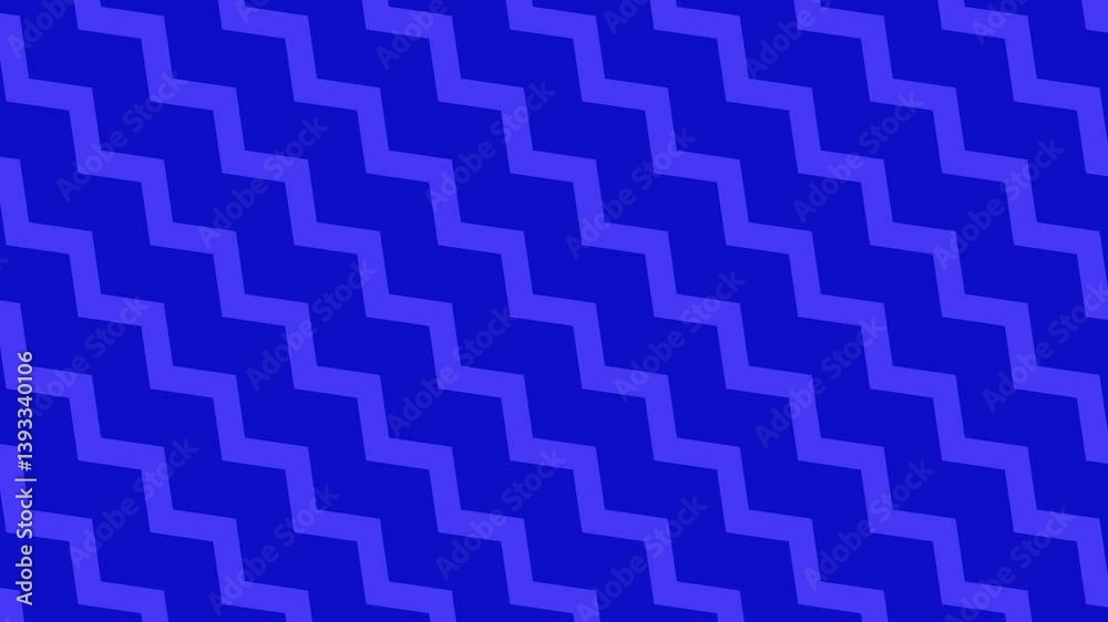Diagonal Zigzag Blue Pattern.