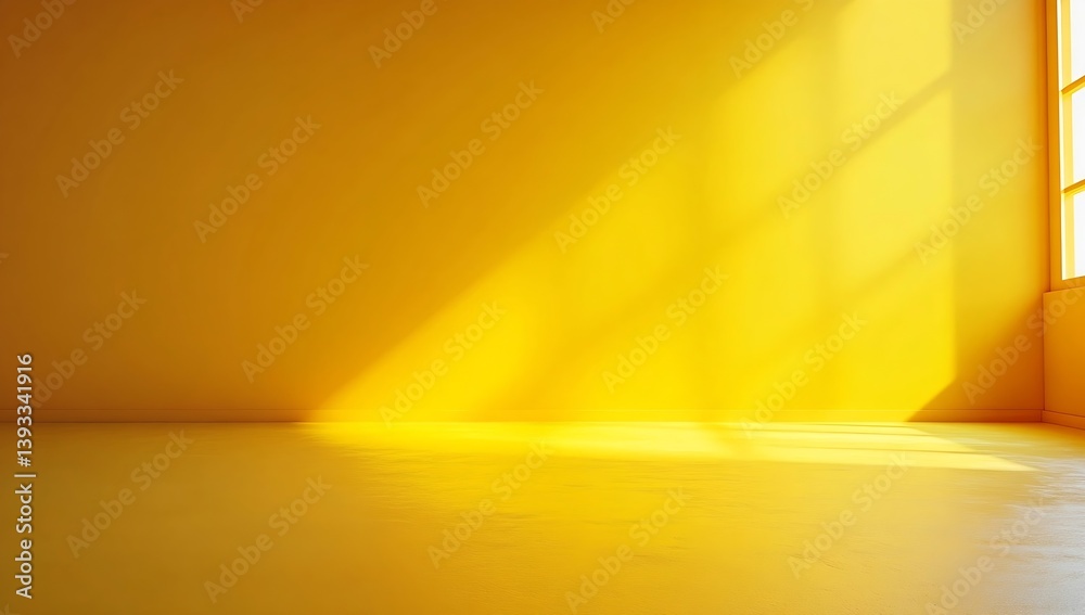 Bright Yellow Room Corner with Sunlight Streaming In Minimalist Interior Design Sunny Color Palette Modern Architecture and Light Play : Generative AI Bright Yellow Room Corner with Sunlight Streaming In Minimalist Interior Design Sunny Color Palette Modern Architecture and Light Play : Generative AI
