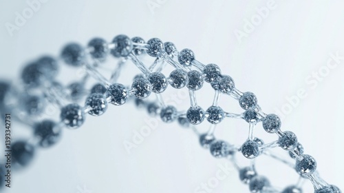Macro Photograph of Abstract DNA Strands on a Light Background
