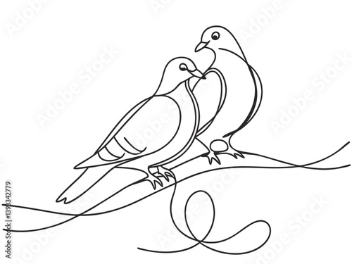 Lovely Dove Birds Couple