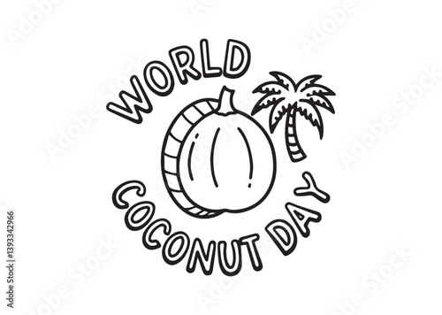 World Coconut Day Vector Design
