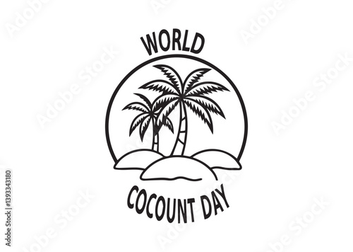 World Coconut Day Vector Design