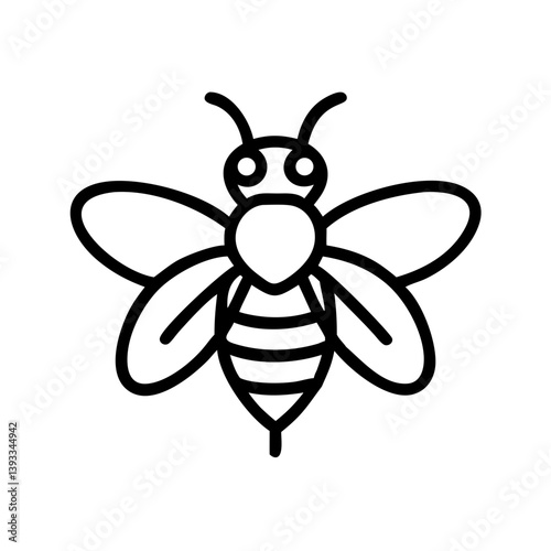 Wallpaper Mural Bee Animal outline Icons Torontodigital.ca