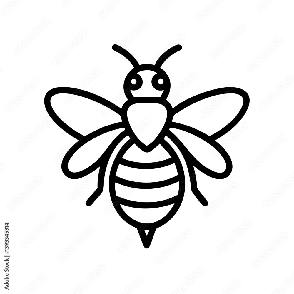 Fototapeta premium Bee Animal outline Icons