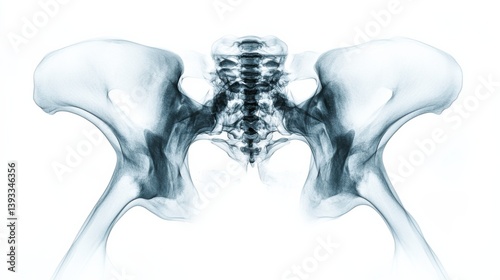 X-ray of Pelvis Bones and Tailbone Anatomy for Medical Educational Resources and Diagnostic Imaging