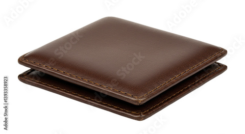 Isolated Brown Leather Wallet