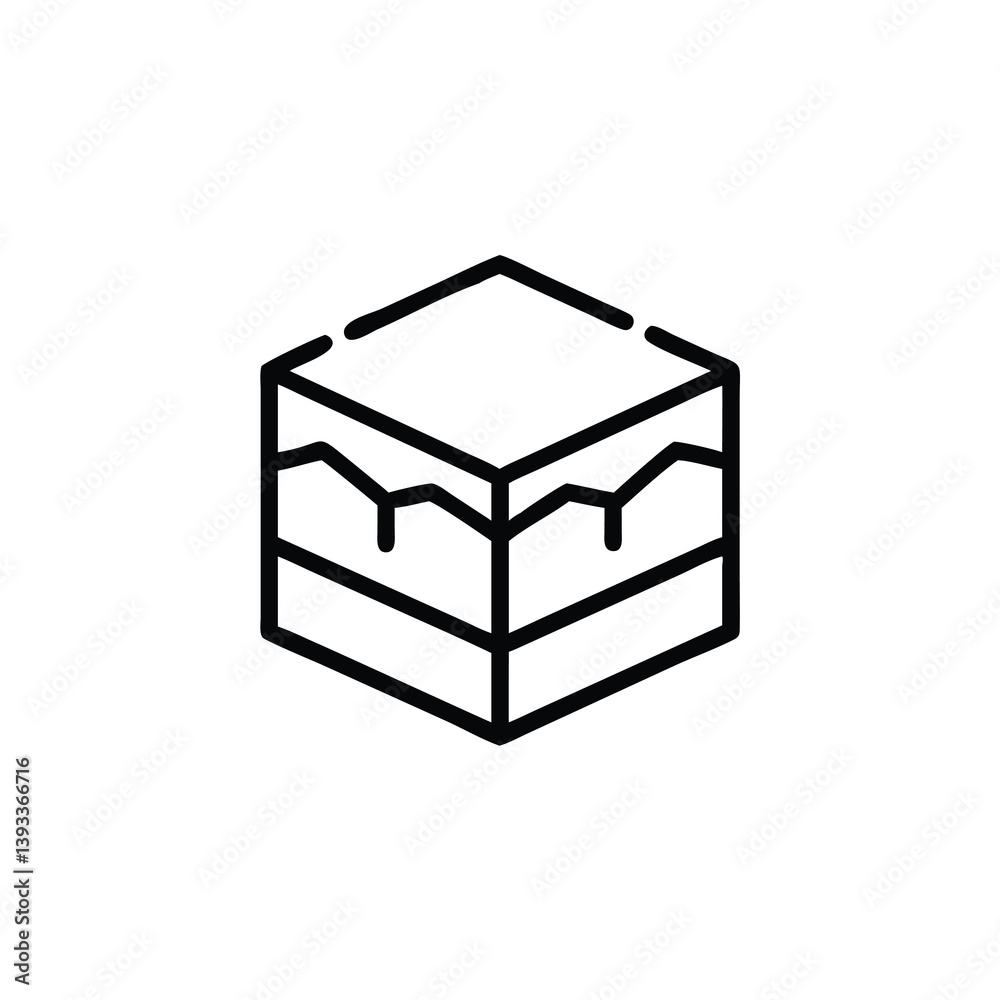 Simple Line Art Illustration Of The Holy Kaaba Mecca Landmark Simple Line Art Illustration Of The Holy Kaaba Mecca Landmark