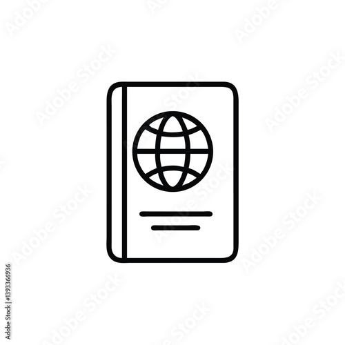 Passport Icon Vector Illustration For Travel Identification And International Visa Application